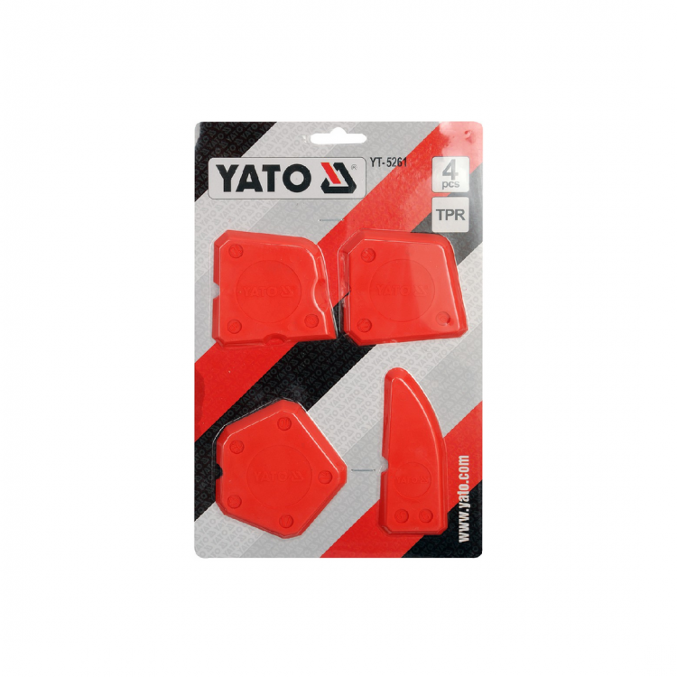 სილიკონის შპატელების ნაკრები YATO YT-5261 (4 ცალი) – იდეალური ხელსაწყო სილიკონის ზუსტი დატანისა და გასწორებისთვის სურათი