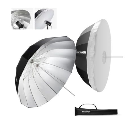NEEWER 165Cm Silver Parabolic Reflective Umbrella ქოლგა სურათი