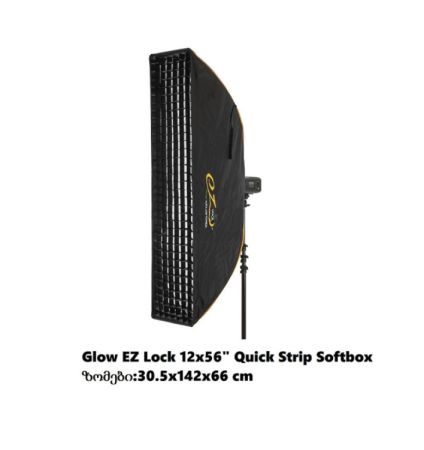 Glow EZ Lock 12x56" Quick Strip Softbox With Bowens Mount სურათი