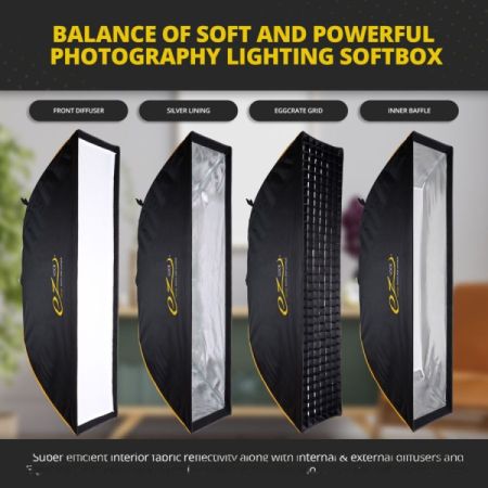 Glow EZ Lock 12x56" Quick Strip Softbox With Bowens Mount სურათი