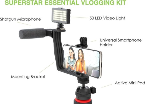DigiPower SUPERSTAR Essentials 5PC ვლოგინგის ნაკრები , შავი- სურათი