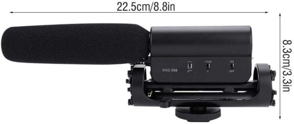 TAKSTAR SGC-598 | Shotgun კამერის მიკროფონი ვიდეო -ფოტოგრა სურათი