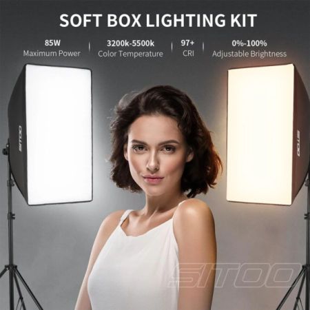 სტუდიური განათება რეგულირებადი შუქით SOFTBOX სურათი