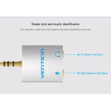 სპლიტერი Vention BDBW0 3.5mm Audio Splitter Connector 1 Male სურათი