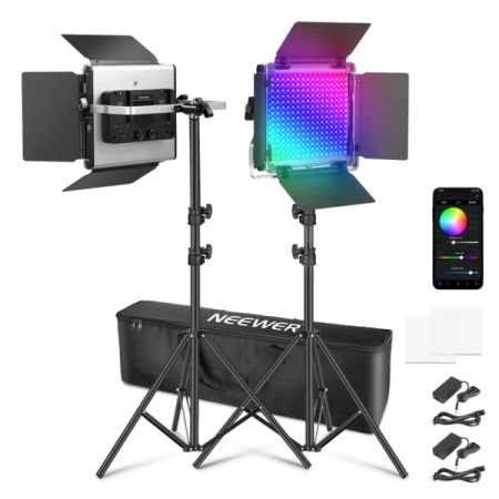NEEWER - RGB660 - 2*660 PRO II RGB App LED Light+2+200CM Lig სურათი