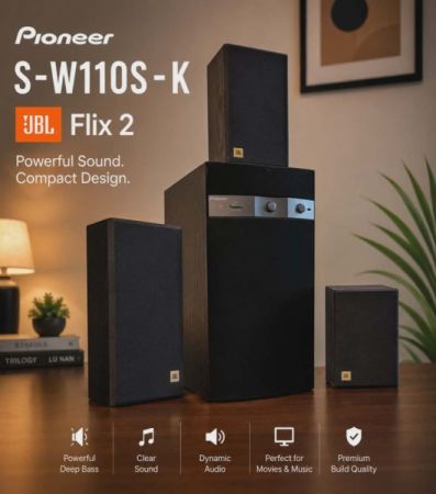 Pioneer S-W110S-K საბვუფერი + JBL Flix 2 სურათი