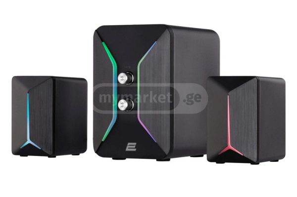 დინამიკი 2E PCS301 RGB MULTIMEDIA SPEAKER, 2.1, USB, BLACK სურათი