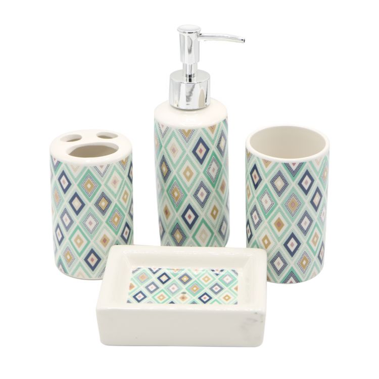 აბაზანის აქსესუარების ნაკრები კერამიკის 4 ც MH-12976 სურათი