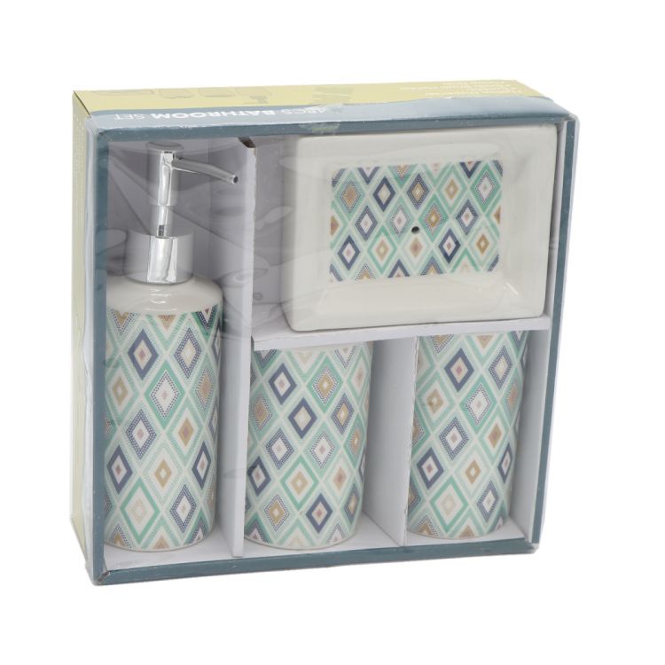 აბაზანის აქსესუარების ნაკრები კერამიკის 4 ც MH-12976 სურათი