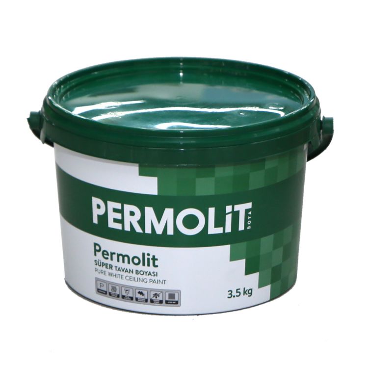 ჭერის საღებავი (TAVAN) 3.5კგ PERMOLIT Pure White Ceiling Paint სურათი