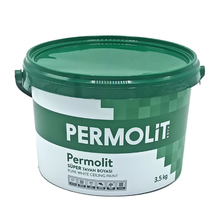 ჭერის საღებავი (TAVAN) 3.5კგ PERMOLIT Pure White Ceiling Paint სურათი