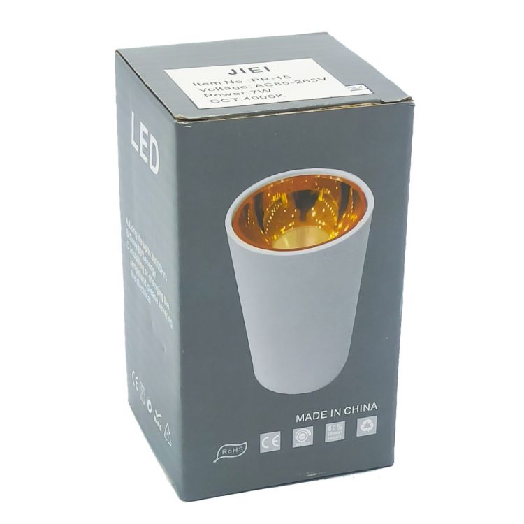 სანათი შავი pr-15 7w 4000k bk სურათი