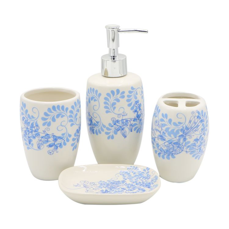 აბაზანის აქსესუარების ნაკრები კერამიკის 4 ც MH-12987 სურათი