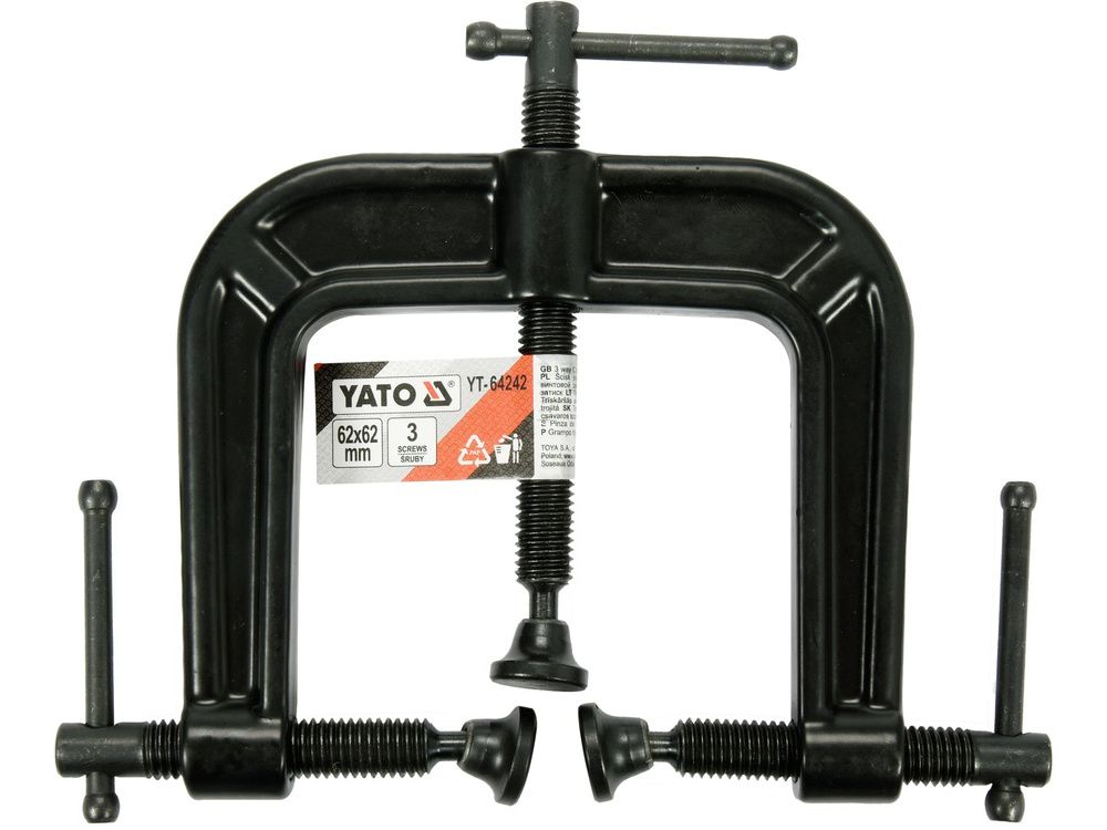 დამჭერი YATO YT-64242 – სამმხრივი მტკიცე დამჭერი ზუსტი და სტაბილური დამაგრებისთვის სურათი