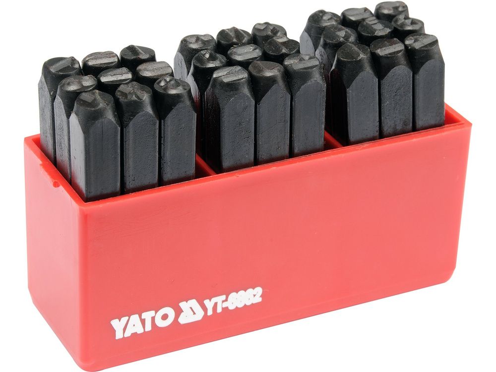 შტამპი ასოების ნაკრები YATO YT-6862 – 27-ცალიანი პროფესიონალური კომპლექტი მაღალი სიზუსტის ჭედვისთვის სურათი