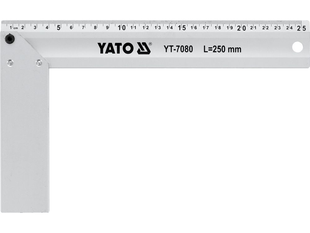 გონიო ალუმინის YATO YT-7080 – 250 მმ უჟანგავი ალუმინის უნივერსალური კუთხის საზომი ხელსაწყო სურათი