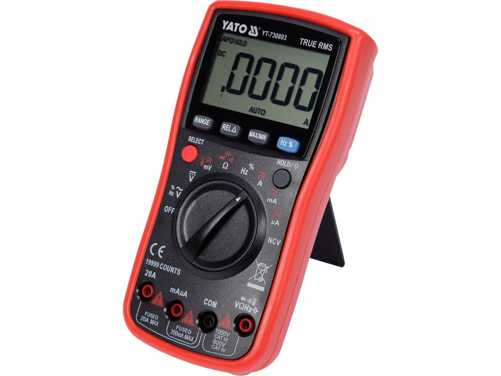 ტესტერი YATO YT-730893 – True RMS ციფრული მულტიმეტრი LCD ეკრანით და 19999 ერთეულამდე ჩვენებით სურათი