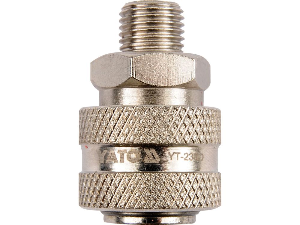 შტუცერი YATO YT-2390 – 1/4"(M) x 1/4"(F) გადამყვანი პნევმატური სისტემებისთვის სურათი