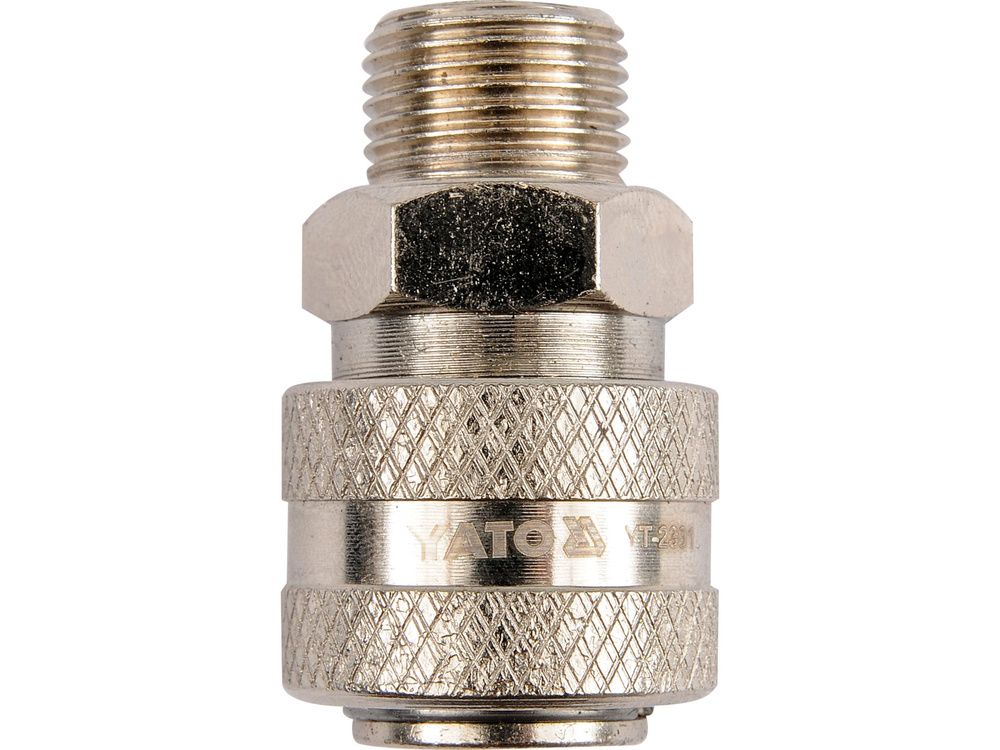 შტუცერი YATO YT-2391 – 3/8"(M) x 1/4"(F) მტკიცე გადამყვანი პნევმატური სისტემებისთვის სურათი