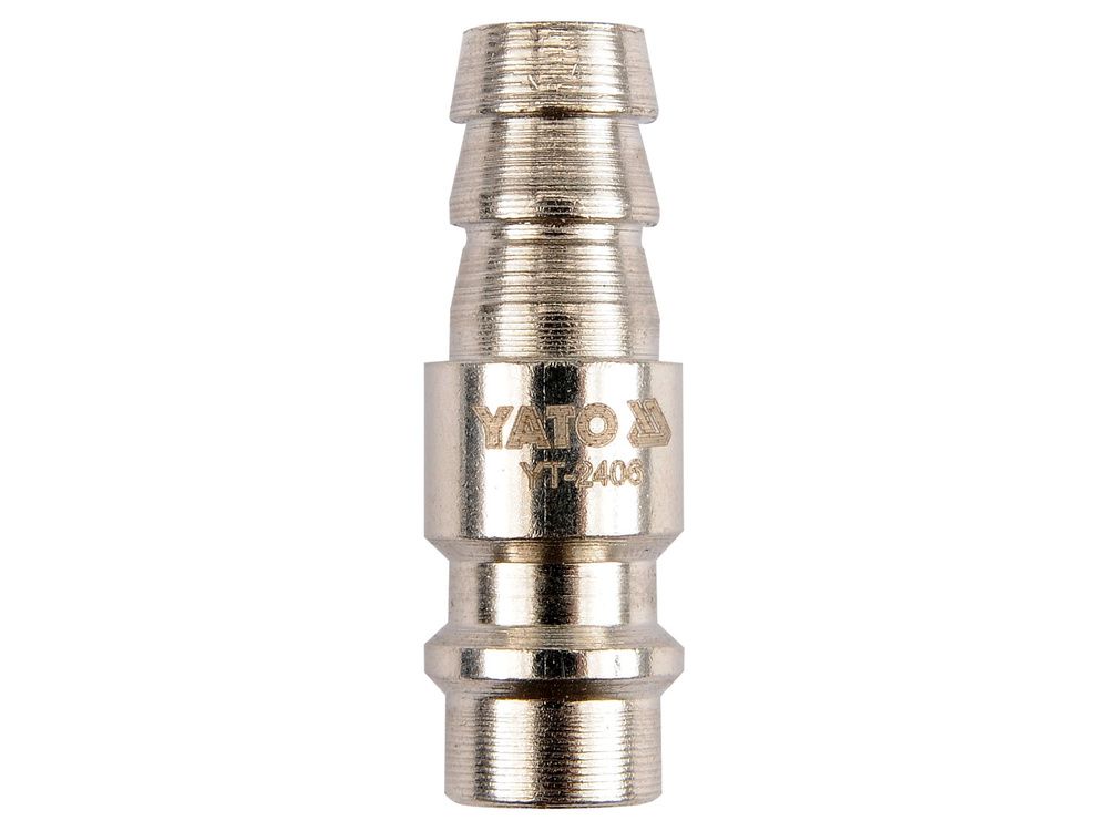 შტუცერი YATO YT-2406 – 3/8"(M) x 1/4"(M) ორმხრივად მამრობითი გადამყვანი პნევმატური სისტემებისთვის სურათი