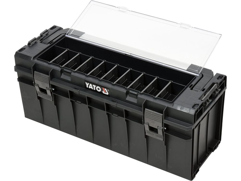 ინსტრუმენტების პლასტმასის ყუთი YATO YT-09184 – 650x270x272 მმ, მტკიცე და პრაქტიკული შენახვის გადაწყვეტილება სურათი