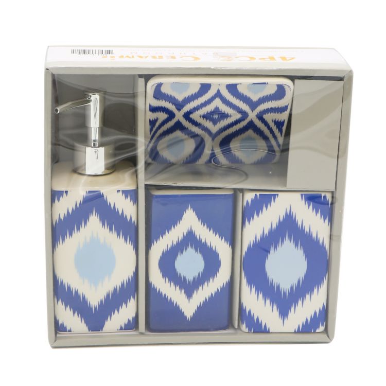 აბაზანის აქსესუარების ნაკრები კერამიკის 4 ც MH-12969 სურათი