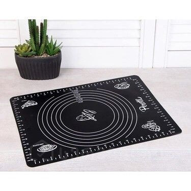 ცომისთვის დასაფენი ხალიჩა - სილიკონის მასალა, ზომების მონიშნული ნიშნულებით სურათი