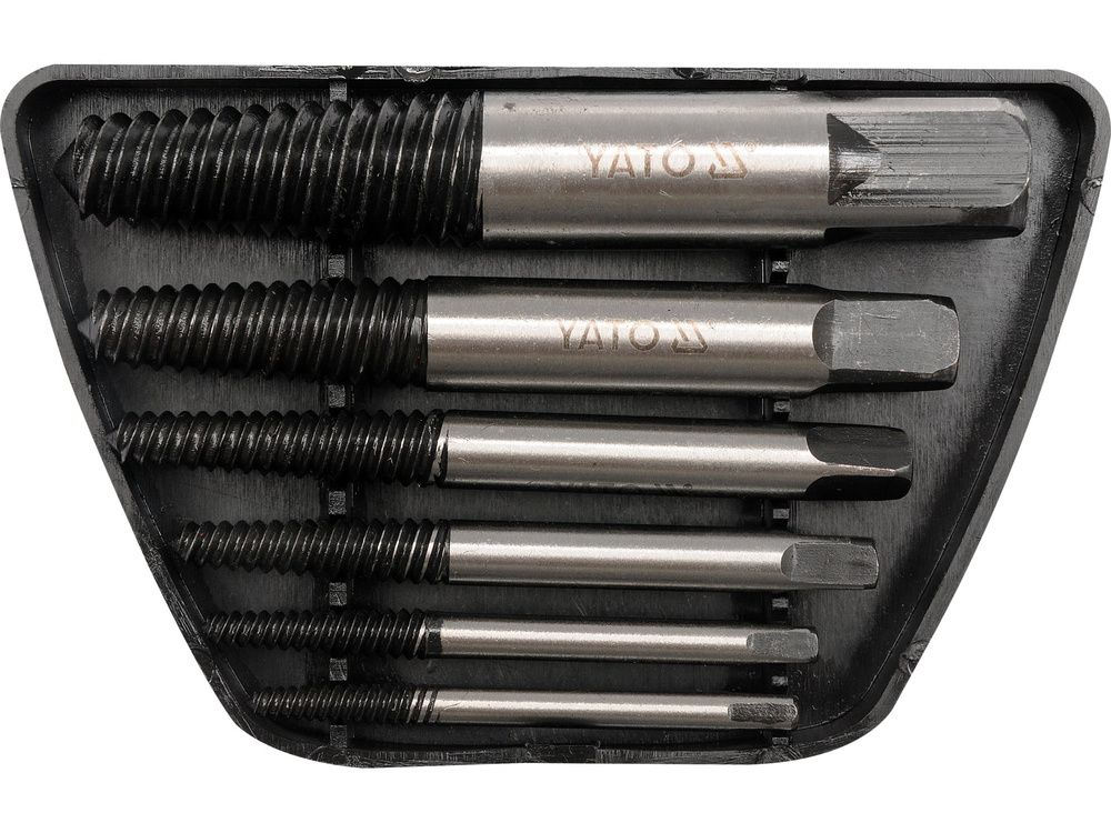 ჩატეხილი ქანჩის ამოსაღების ნაკრები YATO YT-0590 – 6-ცალიანი პროფესიონალური სეტი დაზიანებული და ჩამტვრეული ქანჩებისთვის სურათი