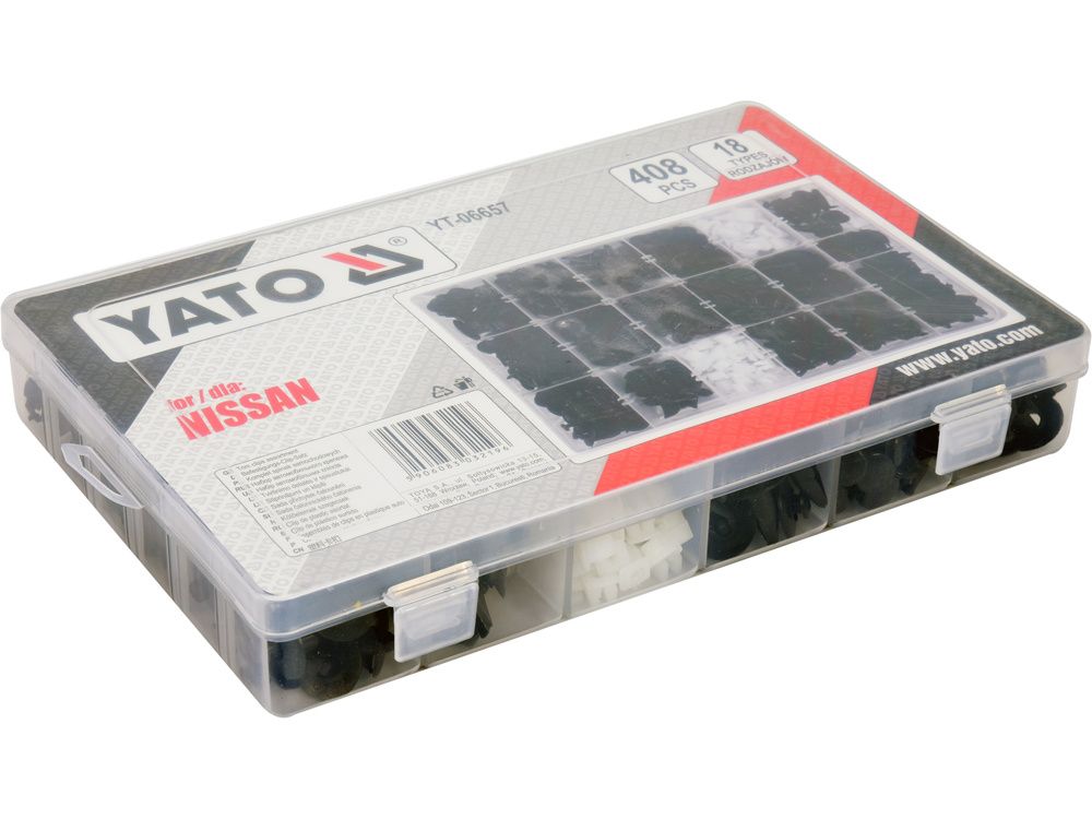 კლიფსების ნაკრები YATO YT-06657 – 408-ცალიანი კომპლექტი NISSAN-ის ავტომობილებისთვის სურათი