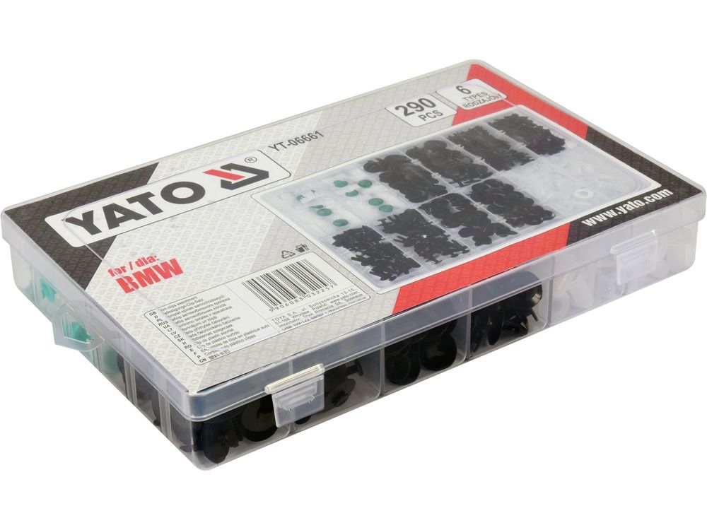 კლიფსების ნაკრები YATO YT-06661 – 290-ცალიანი კომპლექტი BMW-ის ავტომობილებისთვის სურათი