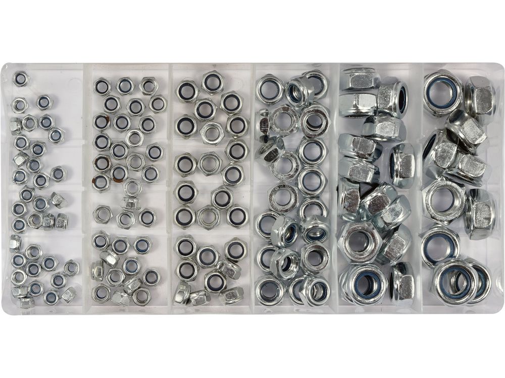 თვითჩაკეტვადი ქანჩების ნაკრები YATO YT-06774 – 146-ცალიანი კომპლექტი საიმედო დამაგრებისთვის სურათი