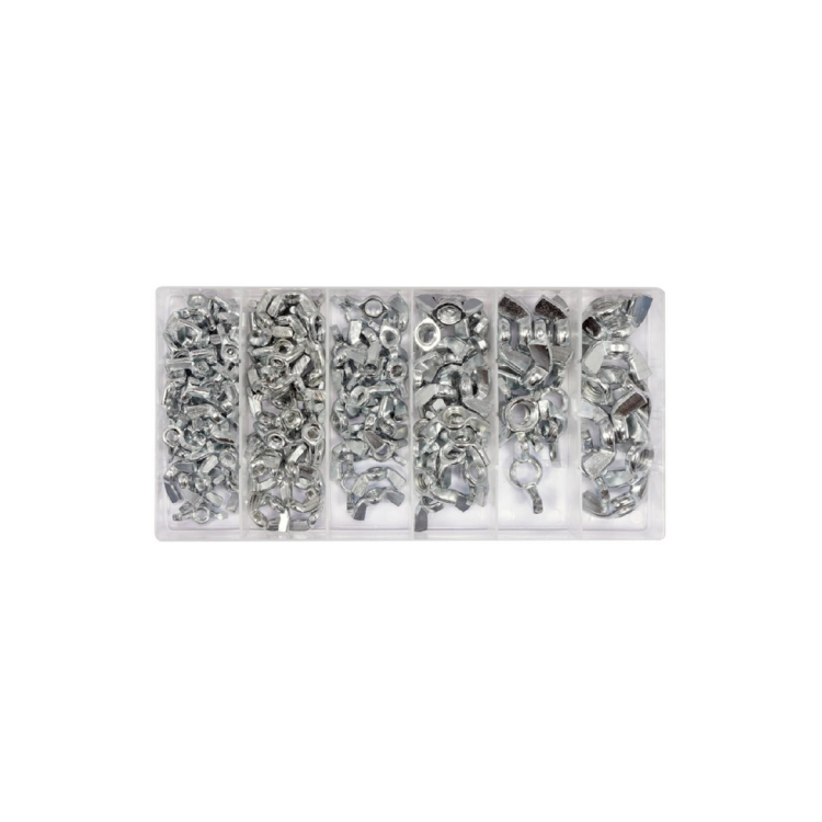 ფრთიანი ქანჩების ნაკრები YATO YT-06776 – 150-ცალიანი კომპლექტი ხელით დამაგრებისთვის სურათი