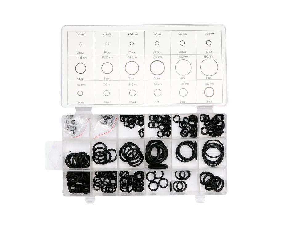 რგოლების ნაკრები YATO YT-06877 – 225-ცალიანი კომპლექტი საიმედო ფიქსაციისა და დატვირთვის განაწილებისთვის სურათი
