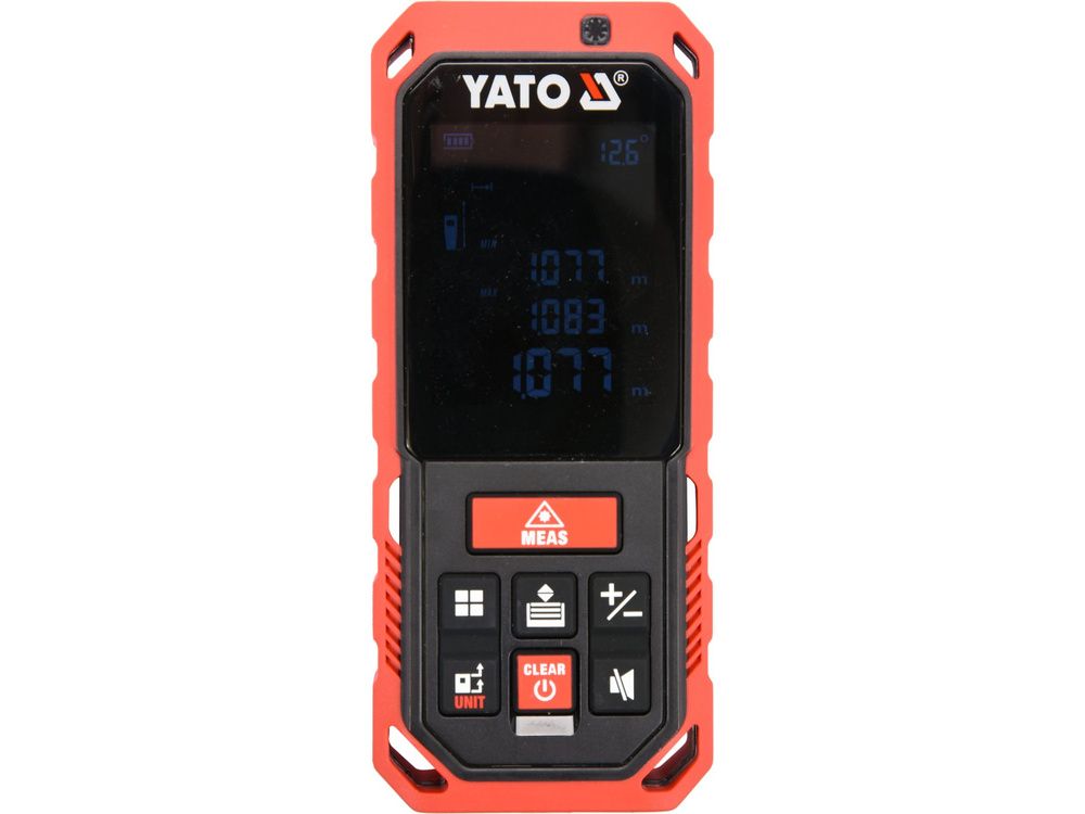 ლაზერული დისტანციური საზომი YATO YT-73127 – მაღალი სიზუსტის საზომი ხელსაწყო 60 მეტრამდე დისტანციისთვის სურათი