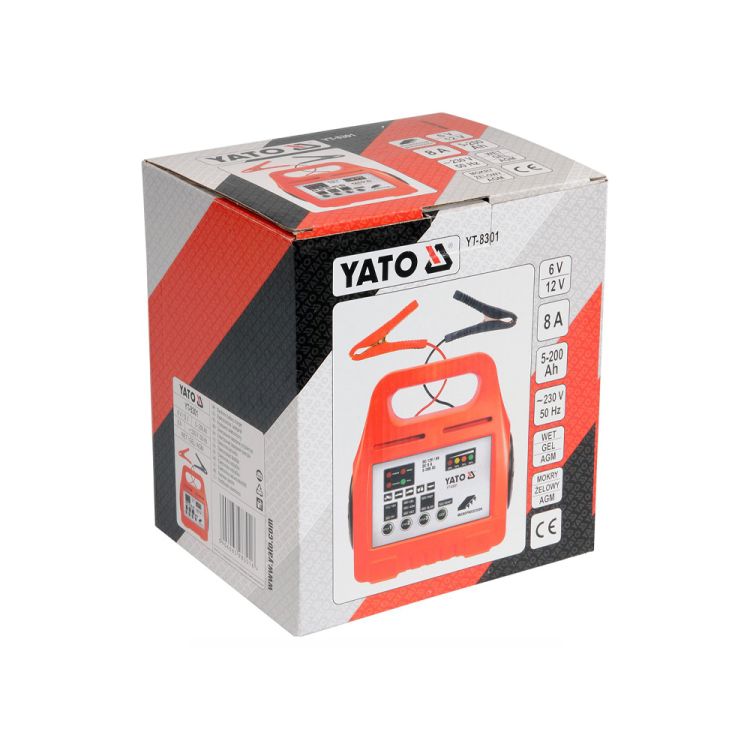დამტენი აკუმულატორისთვის YATO YT-8301 – პროფესიონალური და საიმედო გადაწყვეტა 12V და 24V ბატარეებისთვის სურათი