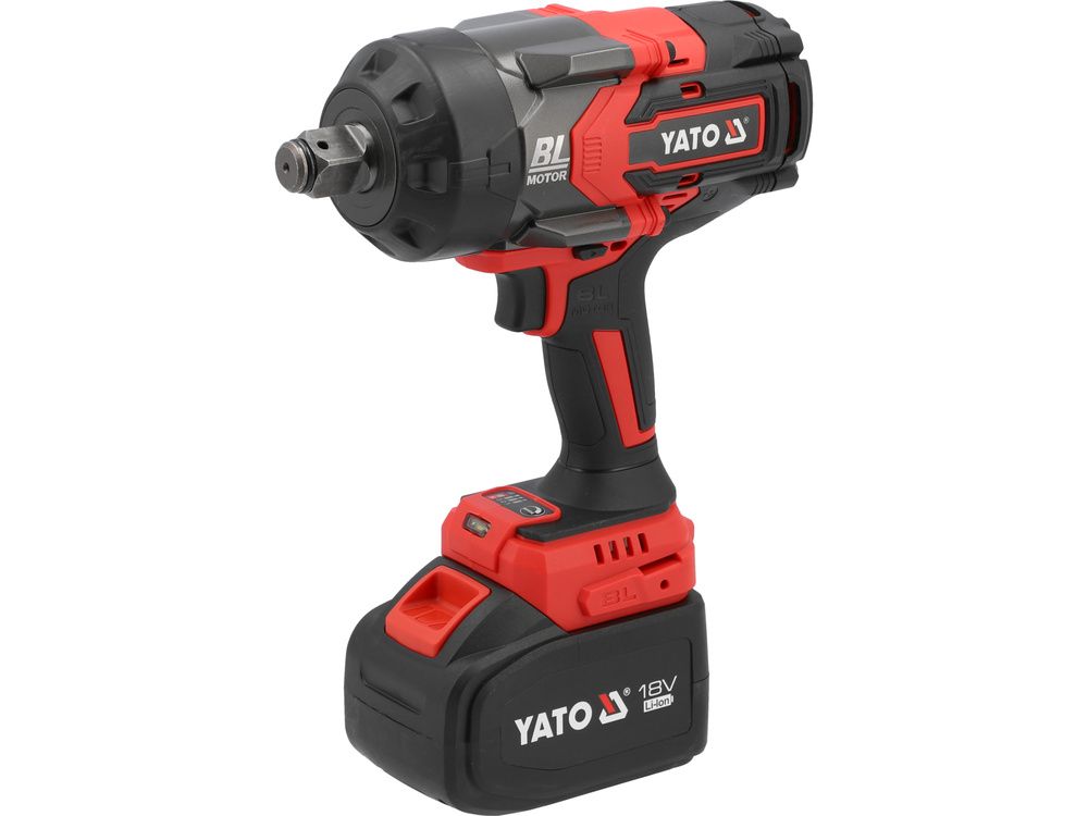 დარტყმითი ქანჩის მოხსნელი YATO YT-828073 (18V, 1700Nm, 3/4", 6Ah ელემენტით) – უკომპრომისო სიმძლავრე მძიმე სამრეწველო სამუშაოებისთვის სურათი