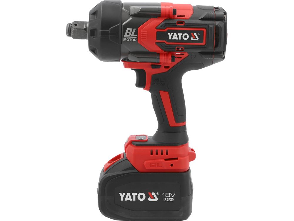 დარტყმითი ქანჩის მოხსნელი YATO YT-828073 (18V, 1700Nm, 3/4", 6Ah ელემენტით) – უკომპრომისო სიმძლავრე მძიმე სამრეწველო სამუშაოებისთვის სურათი