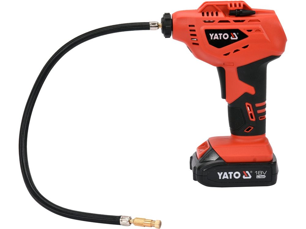 ელემენტიანი ნასოსი YATO YT-82894 (18V) – სწრაფი და ზუსტი შლანგების, საბურავებისა და ბალონების შევსება ყოველგვარი ძალისხმევის გარეშე სურათი