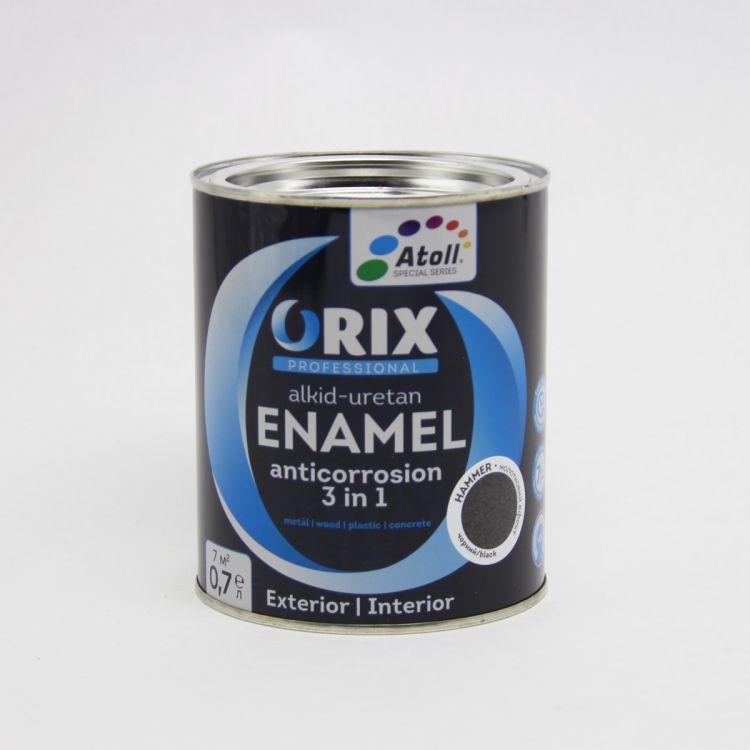 საღებავი ORIX HAMMER შავი ანტიკოროზიული 0,7 კგ სურათი