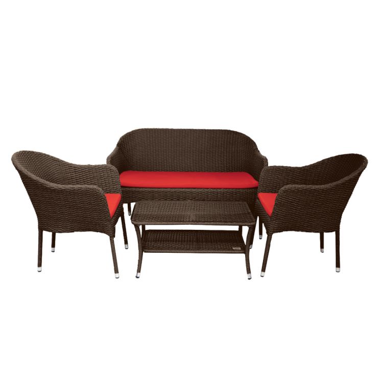 მოწნული სამეული ST34-K ყავის მაგიდით ყავისფერი სურათი