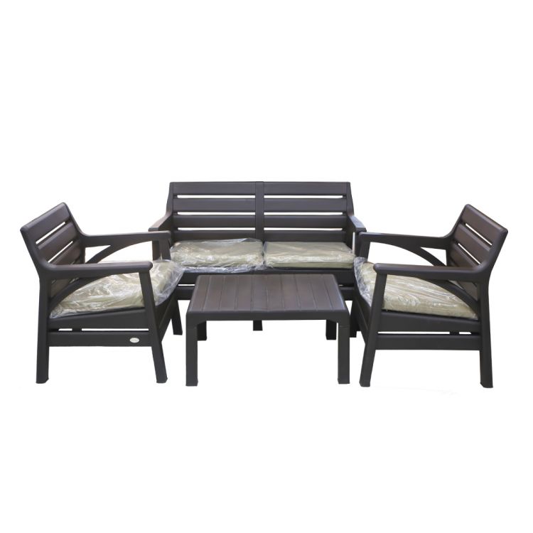 პლასტმასის მაგიდის კომპლექტი აივნის ყავისფერი HOLIDAY (MIAMI) ჰკ-800კ სურათი