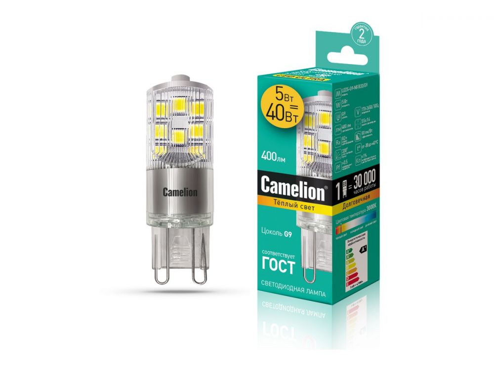 ლედ ნათურა Camelion Led Lamp LED5-G9-NF/830/G9 5ვატი სურათი