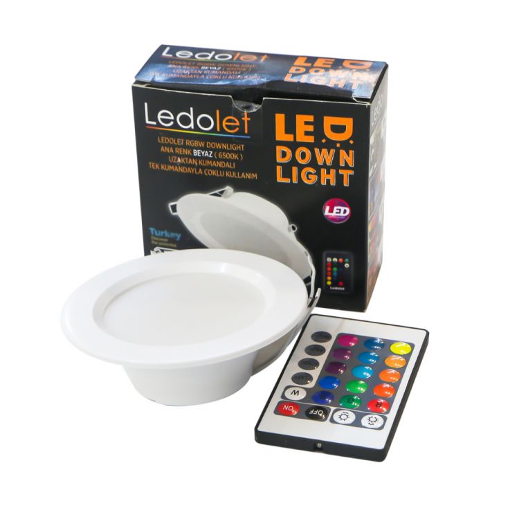 ლედ პანელი პულტით Ledolet  6W RGBW DOWNLIGHT სურათი