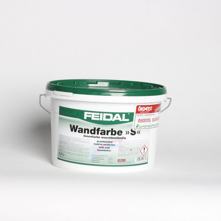 წყალემულსია შიდა სამუშაოებისთვის Feidal Wandfarbe S Weib 2.5L სურათი