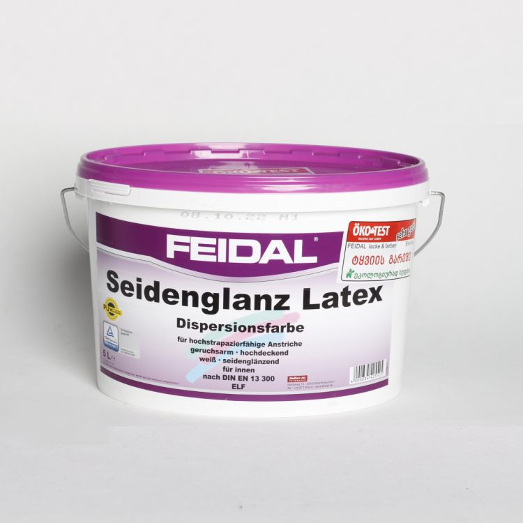 წყალემულსია ნახევრადპრიალა feidal seidenglanz latex weib 5 L სურათი