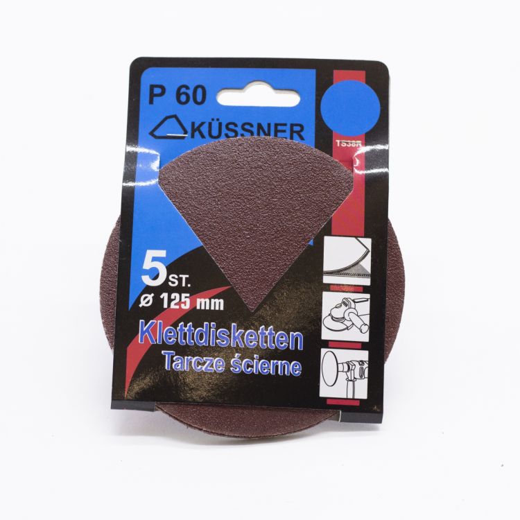 ზუმფარა სამაგრი ფხრიწით 125მმ P60, წითელი, (1050-381206) სურათი