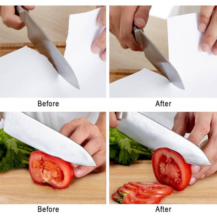 პროფესიონალური დანის სალესი - 3-საფეხურიანი სისტემა, კერამიკული და რკინის დანებისთვის სურათი