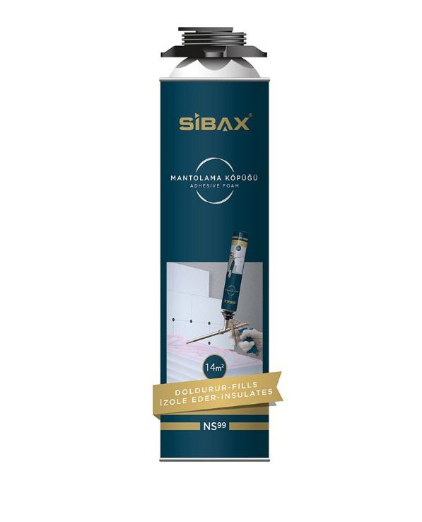 ქაფი პოლიეთილენის NS99 SIBAX POLYURETHANE ADHESIVE FOAM GUN GRADE 750მლ 900გრ  (1*12) სურათი