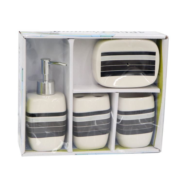 აბაზანის აქსესუარების ნაკრები 4ც. კერამიკის MH-7472 სურათი