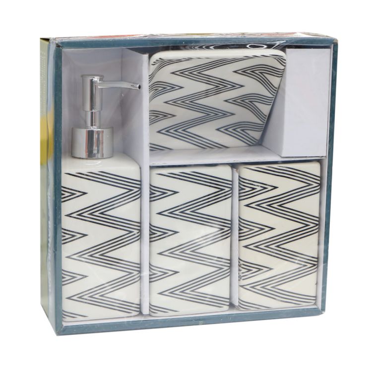 აბაზანის აქსესუარების ნაკრები 4ც. კერამიკის MH-7488 სურათი